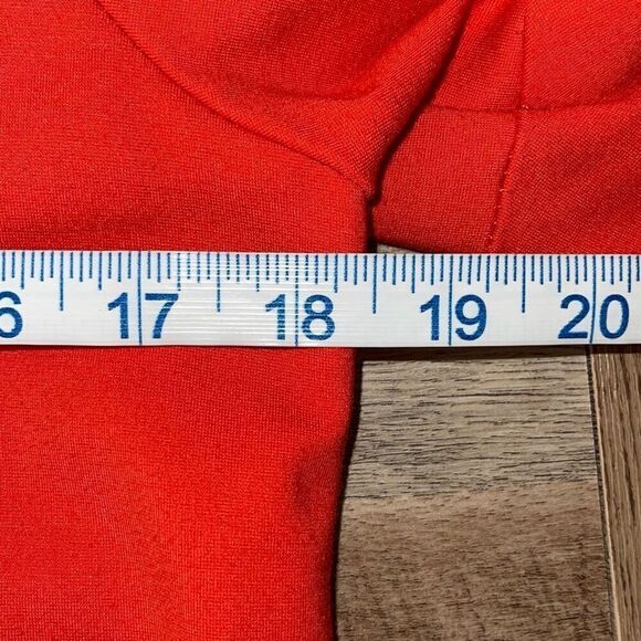 Scapa Lauren Perre Womens Long Flared‎ Sleeve Tunic Shift Dress Tomato Small - Picture 9 of 10